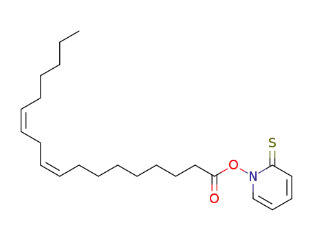 Molecular Structure of 119520-41-1 ((9Z,12Z)-Octadeca-9,12-dienoic acid 2-thioxo-2H-pyridin-1-yl ester)