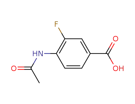 Molecular Structure of 713-11-1 (4-AcetaMido-3-fluorobenzoic acid)