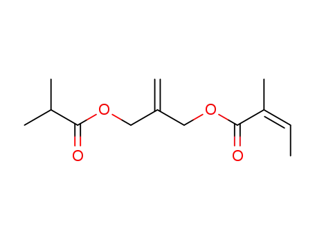 Molecular Structure of 80500-86-3 (2-Butenoic acid, 2-methyl-,
2-[(2-methyl-1-oxopropoxy)methyl]-2-propenyl ester, (Z)-)