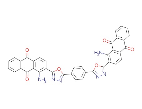 9,10-Anthracenedione, 2,2-(1,4-phenylenebis(1,3,4-oxadiazole-5,2-diyl))bis(1-amino-