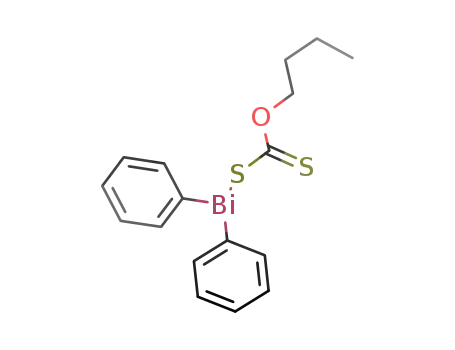 Molecular Structure of 76524-22-6 (n-butylxanthogenato-diphenylbismutine)