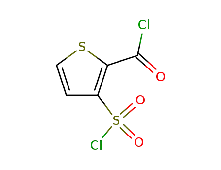 Molecular Structure of 59337-91-6 (3-chlorosulfonyl-thiophene-2-carboxylic acid chloride)
