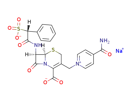 Molecular Structure of 41444-66-0 (cefsulodin sodium)