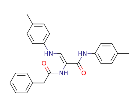 Molecular Structure of 124827-15-2 ((Z)-N-(p-methylphenyl)-3-(p-methylanilino)-2-(2-phenylacetamido)acrylamide)