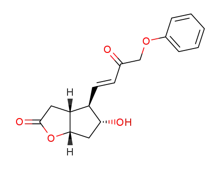 Molecular Structure of 871669-32-8 (7α-hydroxy-6β-(3'-oxo-4'-phenoxy-1'E-butenyl)-2-oxabicyclo<3.3.0>octan-3-one)
