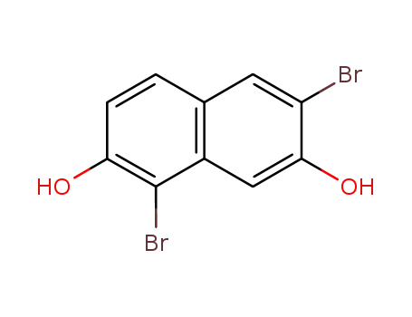 Molecular Structure of 96965-78-5 (2,7-Naphthalenediol, 1,6-dibromo-)