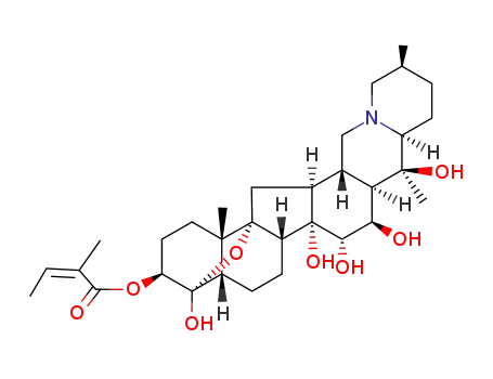 Molecular Structure of 67370-02-9 (Angeloylzygadenine)