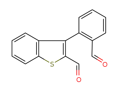 Molecular Structure of 912952-83-1 (3-(2-formyl-phenyl)-benzo[<i>b</i>]thiophene-2-carbaldehyde)