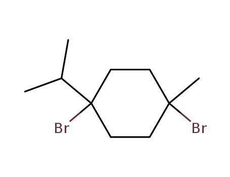 Molecular Structure of 25570-96-1 (1,4-dibromo-<i>p</i>-menthane)