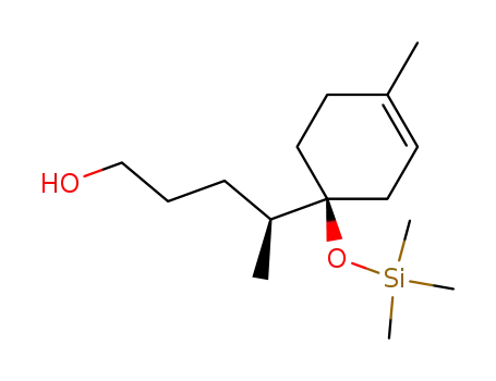 Molecular Structure of 105987-37-9 ((S)-4-((S)-4-Methyl-1-trimethylsilanyloxy-cyclohex-3-enyl)-pentan-1-ol)
