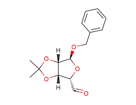 Molecular Structure of 102919-04-0 (benzyl 2,3-O-isopropylidene-α-D-lyxo-pentodialdo-1,4-furanoside)