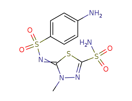 Molecular Structure of 216885-22-2 (1,3,4-Thiadiazole-2-sulfonamide,
5-[[(4-aminophenyl)sulfonyl]imino]-4,5-dihydro-4-methyl-)