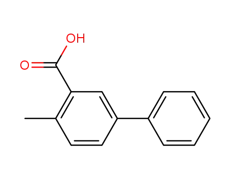 Molecular Structure of 2840-35-9 (4-methylbiphenyl-3-carboxylic acid)