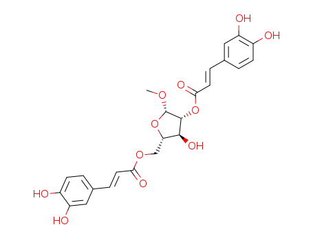 Molecular Structure of 110065-28-6 (methyl 2,5-di-O-caffeyl-α-L-arabinofuranoside)