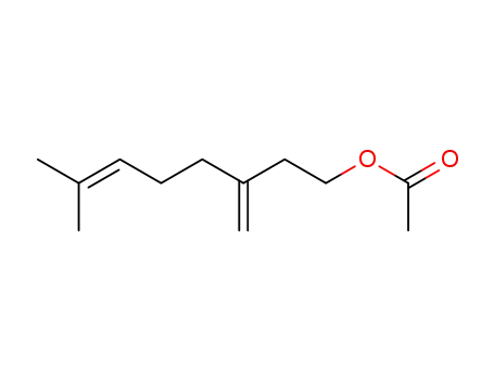 Molecular Structure of 20776-25-4 (7-Methyl-3-methylen-6-octenolacetat)