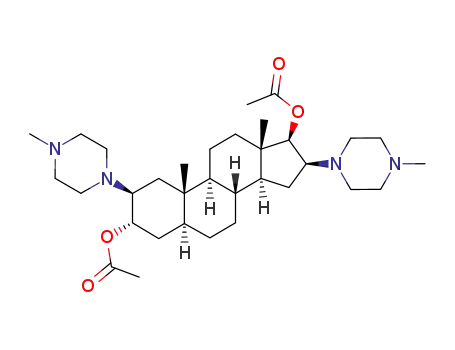 Molecular Structure of 52211-99-1 (2β,16β-bis-(4'-methyl-1'-piperazino)-3α,17β-diacetoxy-5α-androstane)