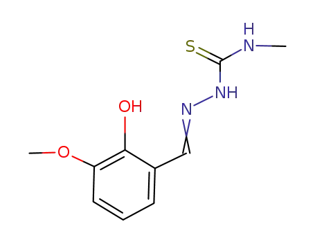 Molecular Structure of 51146-65-7 (2-(2-hydroxy-3-methoxybenzylidene)-N-methylhydrazinecarbothioamide)