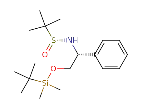 Molecular Structure of 342651-76-7 ((R<sub>S</sub>,1R)-2-methylpropane-2-sulfinic acid [1-((tert-butyldimethylsilanyloxy)methyl)-1-phenylethyl]amide)