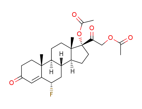 Molecular Structure of 3793-12-2 (17,21-diacetoxy-6α-fluoro-pregn-4-ene-3,20-dione)