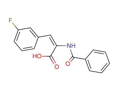 Molecular Structure of 587-41-7 (α-benzoylamino-3-fluoro-cinnamic acid)
