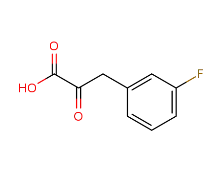 Molecular Structure of 95041-89-7 (Benzenepropanoic acid, 3-fluoro-.alpha.-oxo-)
