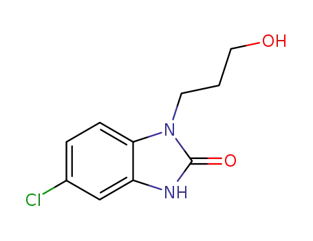 Molecular Structure of 62780-76-1 (5-chloro-1,3-dihydro-1-(3-hydroxypropyl)-2H-benzimidazol-2-one)