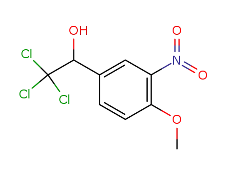 Molecular Structure of 108540-67-6 (Benzenemethanol, 4-methoxy-3-nitro-a-(trichloromethyl)-)
