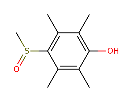 Molecular Structure of 169216-74-4 (4-Methanesulfinyl-2,3,5,6-tetramethyl-phenol)
