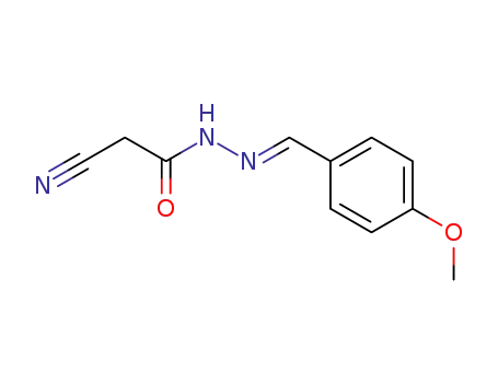 Molecular Structure of 85046-00-0 (Cyanessigsaeure-(4-methoxybenzyliden)-hydrazid)