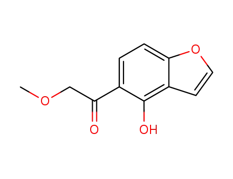 Molecular Structure of 487-57-0 (Ethanone,1-(4-hydroxy-5-benzofuranyl)-2- methoxy- )