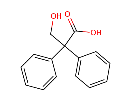Molecular Structure of 4448-72-0 (3-hydroxy-2,2-diphenylpropionic acid)