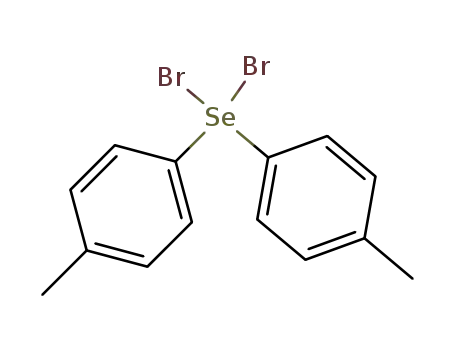 Molecular Structure of 57762-24-0 (dibromo-di-<i>p</i>-tolyl-λ<sup>4</sup>-selane)