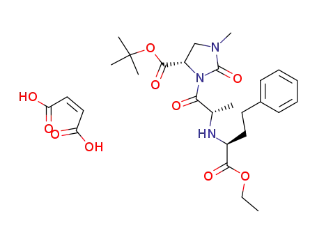 tert-Butyl (4S)-3-<(2S)-2-<N-<(1S)-1-(Ethoxycarbonyl)-3-phenylpropyl>amino>propionyl>-1-methyl-2-oxoimidazolidine-4-carboxylate Hydrogenmaleate