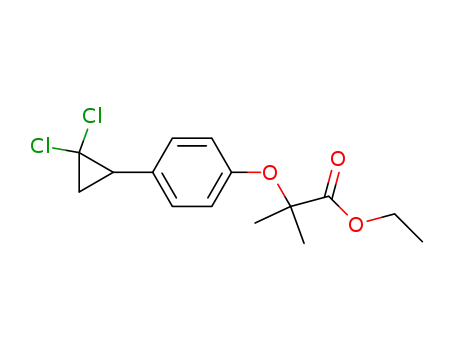 Molecular Structure of 52179-28-9 (ethyl 2-[4-(2,2-dichlorocyclopropyl)phenoxy]-2-methylpropionate)