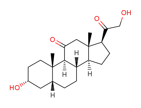 Molecular Structure of 566-03-0 (5-B-PREGNANE-3-A-21-DIOL-11-20-DIONE)