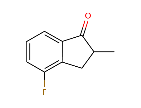 Molecular Structure of 52045-42-8 (4-fluoro-2-methyl-1-indanone)