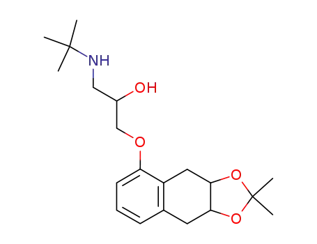 Molecular Structure of 52187-21-0 (1-(tert-butylamino)-3-[(3a,4,9,9a-tetrahydro-2,2-dimethylnaphtho[2,3-d]-1,3-dioxol-5-yl)oxy]propan-2-ol)