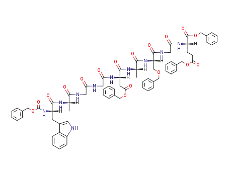 N<sup>α</sup>-Z-L-tryptophyl-L-alanyl-glycyl-glycyl-β-benzyl-L-aspartyl-L-alanyl-O-benzyl-L-seryl-glycyl-L-glutamic acid dibenzyl ester