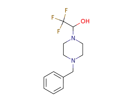 Molecular Structure of 345959-36-6 (1-(4-benzylpiperazin-1-yl)-2, 2, 2-trifluoroethanol)