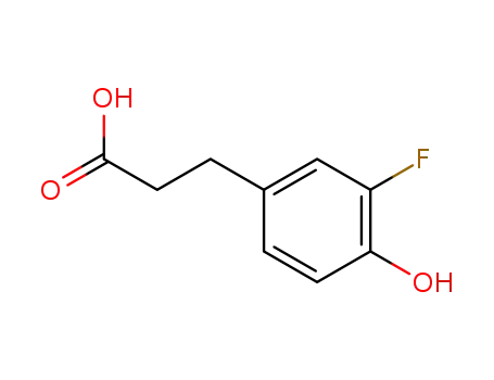 Molecular Structure of 69888-91-1 (3-(3-fluoro-4-hydroxyphenyl)propionic acid)