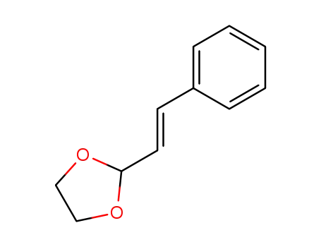 Molecular Structure of 83977-12-2 (1,3-Dioxolane, 2-(2-phenylethenyl)-, (E)-)