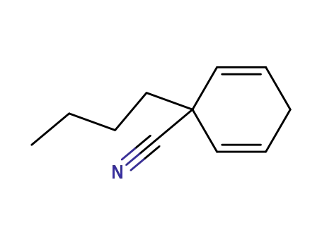 Molecular Structure of 134785-03-8 (1-cyano-1-butyl-2,5-cyclohexadiene)