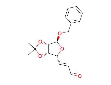Molecular Structure of 108182-76-9 (benzyl (E)-5,6-dideoxy-2,3-O-isopropylidene-α-D-lyxo-hept-5-enodialdo-1,4-furanoside)