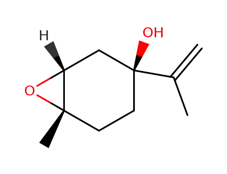 Molecular Structure of 106035-80-7 ((1R,3S,6S)-3-Isopropenyl-6-methyl-7-oxa-bicyclo[4.1.0]heptan-3-ol)