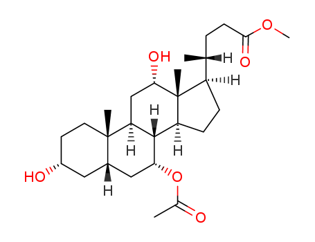 methyl (4R)-4-[(3R,5S,7R,8R,9S,10S,12S,13R,14S,17R)-7-acetyloxy-3,12-dihydroxy-10,13-dimethyl-2,3,4,5,6,7,8,9,11,12,14,15,16,17-tetradecahydro-1H-cyclopenta[a]phenanthren-17-yl]pentanoate cas  7432-44