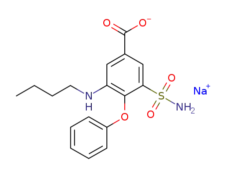 Molecular Structure of 28434-74-4 (sodium 3-(aminosulphonyl)-5-(butylamino)-4-phenoxybenzoate)
