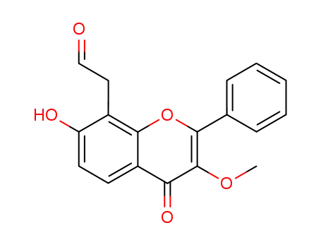 (7-hydroxy-3-methoxy-4-oxo-2-phenyl-4<i>H</i>-chromen-8-yl)-acetaldehyde