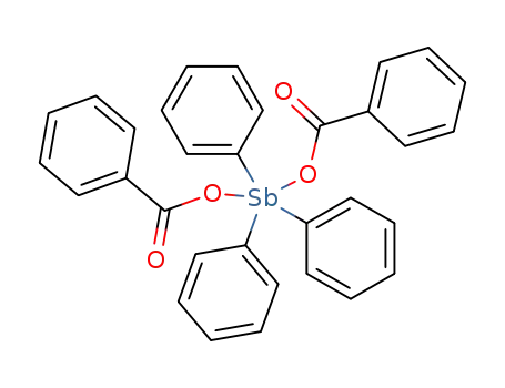 Molecular Structure of 57997-56-5 (TRIPHENYLANTIMONY(V) DIBENZOATE  97)