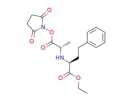 Molecular Structure of 89371-34-6 (N-succinimidyl (2S)-2-{N-[(1S)-1-(ethoxycarbonyl)-3-phenylpropyl]amino}propionate)