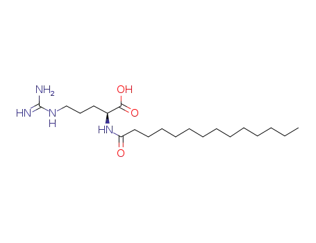 Molecular Structure of 60372-80-7 (N2-(1-oxotetradecyl)-L-arginine)